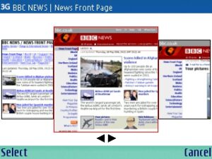 nokia browser displaying visual history on a nokia e61